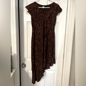 Vintage brown high/low Dress - medium